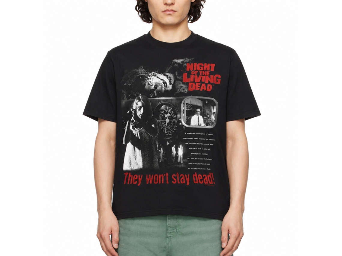 Rockinstone Night Of The Living Dead Notld Wont Stay Dead Black T-shirt Size:s