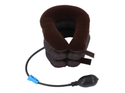 Dispositivo De Tração Cervical Inflável Ajustável Com Apoio Para Pescoço, Estirador Para Trabalho E Lar, Confortável E Portátil