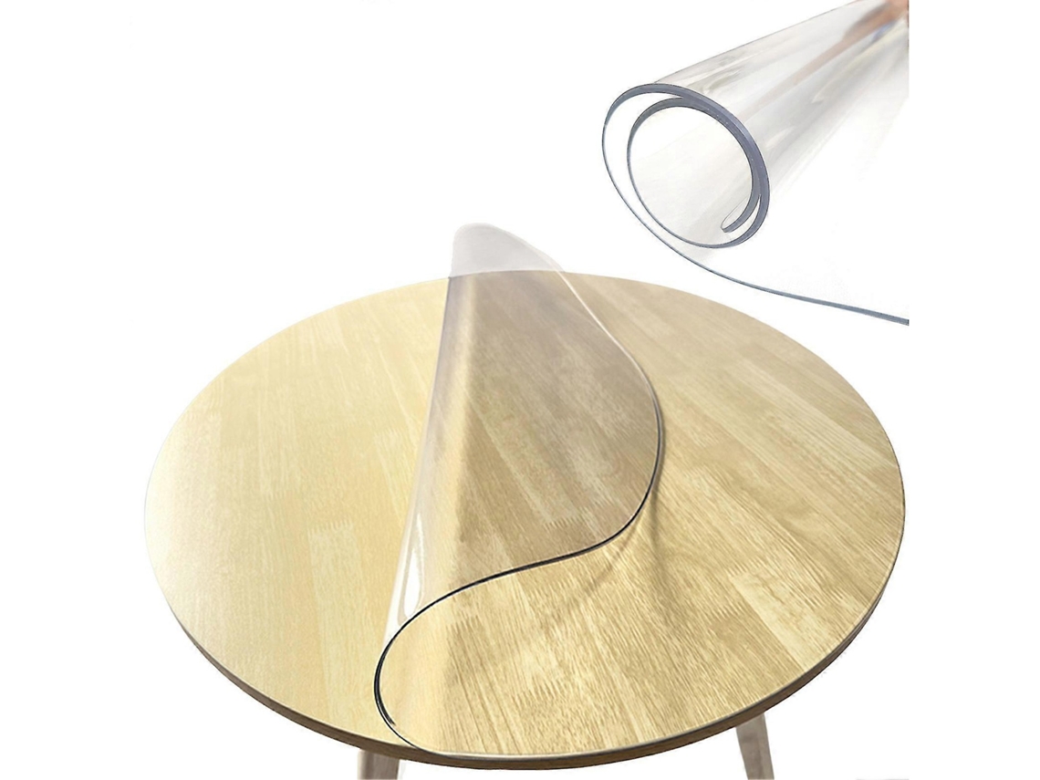 Protetor de mesa transparente PVC, 5 tamanhos, redondo