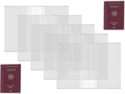 Pacote Com 5 Capas Para Passaporte Em Plástico Transparente, Com Acabamento Fosco. Ideal Para Presente