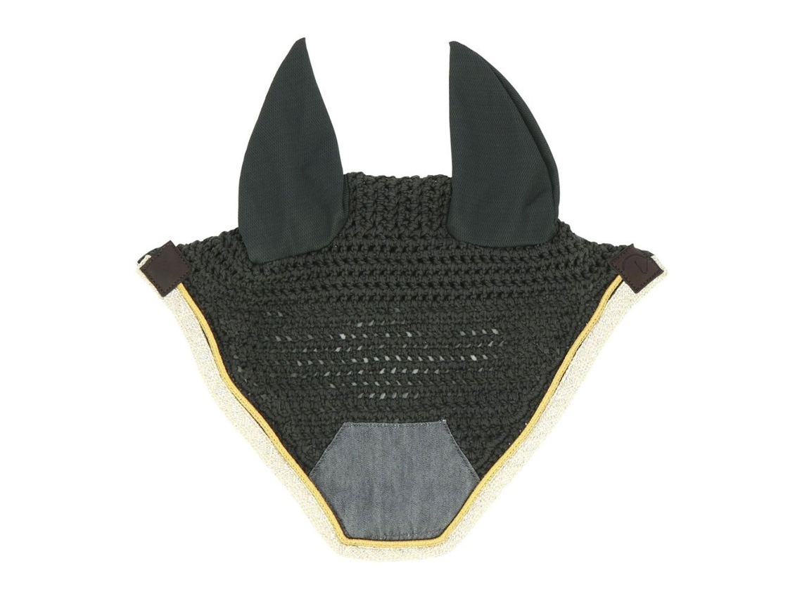 Ear Bonnet Denim Verde Fullequitheme