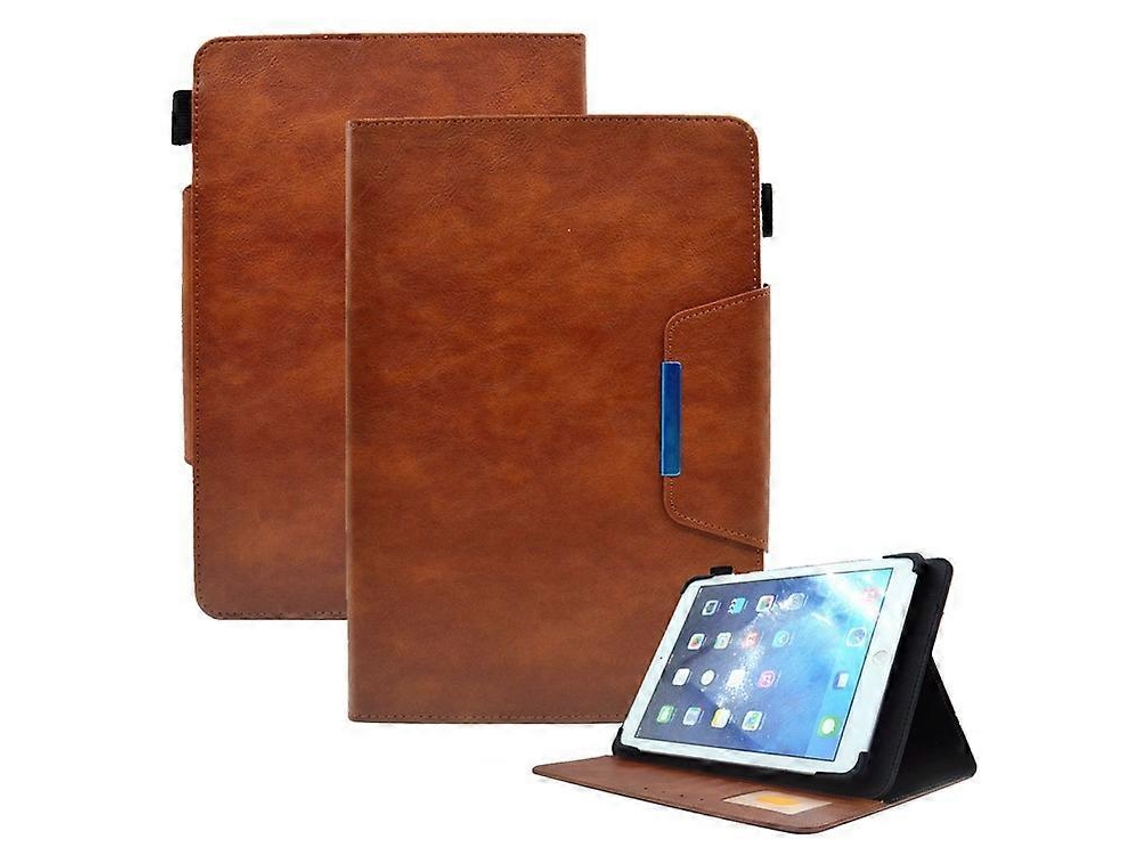 Capa Protetora Para Tablet De 10 Polegadas Em Couro Pu Com Suporte, Estilo Carteira, Fina E Leve.