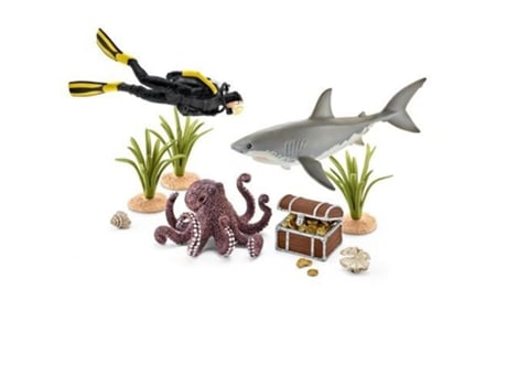 Conjunto de Figuras  Mergulhador na Caça ao Tesouro