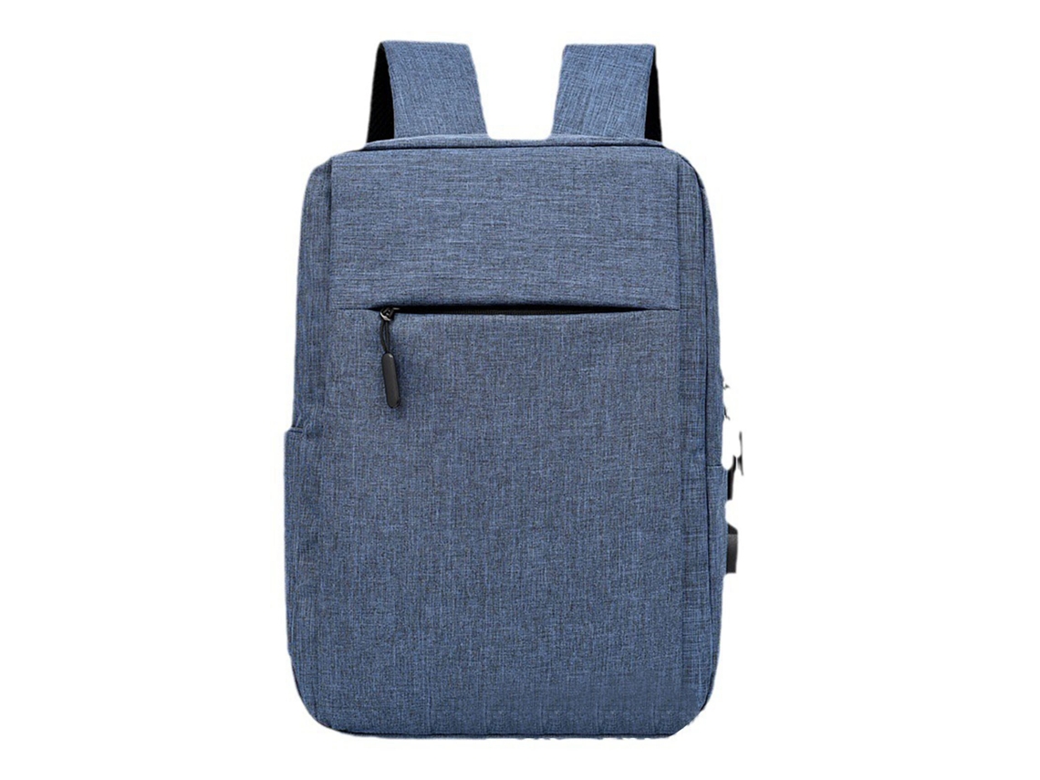 Mochila para Laptop 15 Polegadas com Porta Usb Impermeável Oxford para Estudantes e Negócios Azul
