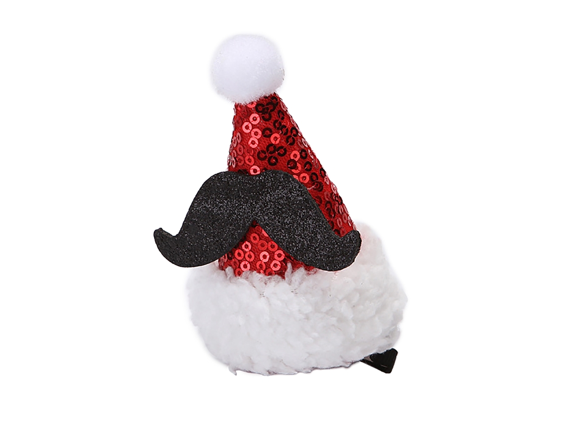 Grampo de Cabelo de Natal com Pompom e Brilho LAXISCREED