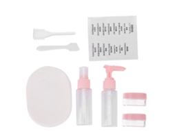 Kit De Maquiagem Para Viagem Set 7 Frascos Armazenamento Líquidos E Cremes