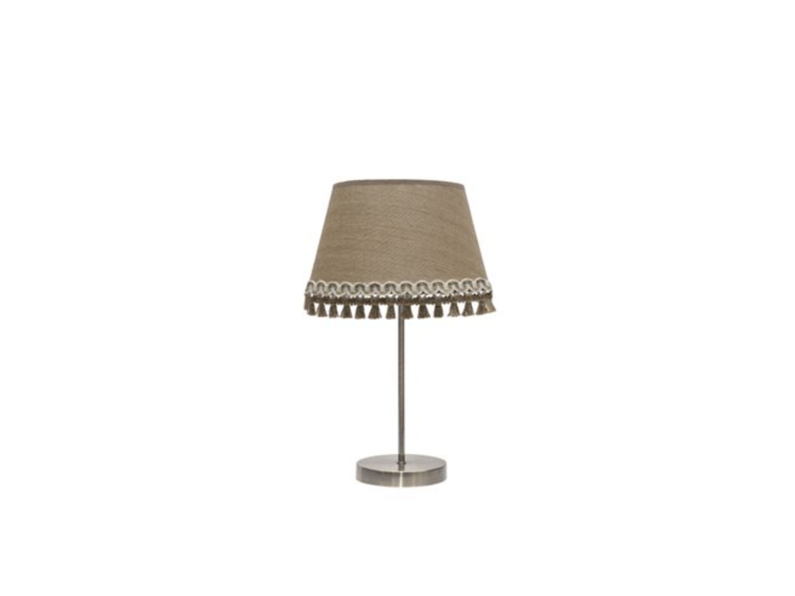 Ada Candeeiro De Mesa 1xe14 Couro/areia 43x25x25 Cm Fabrilamp