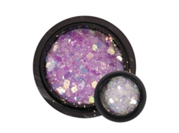 1 Caixa Decoração De Unhas Com Glitter Sequin Irregular Em Forma De Hexágono Manicure Decoração 1roxo