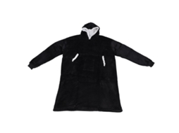 Blusa Manta Oversized com Capuz Pelúcia Quente 160cm para Inverno Camping