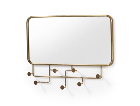 Espelho de Parede (60 x 80 - Metal - Dourado)