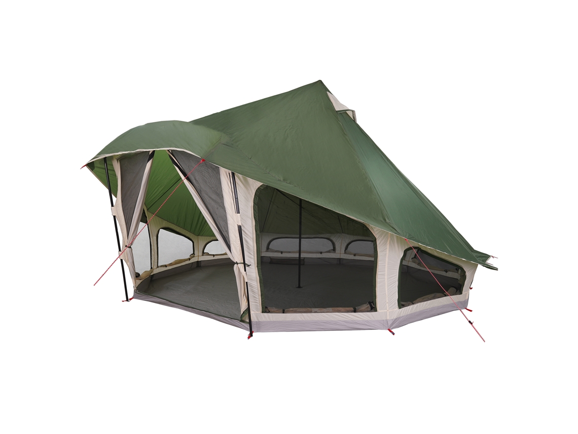 Conjunto 1 Barraca Tipi Vidaxl Verde Tafetá (508 X 470 X 300 Cm)