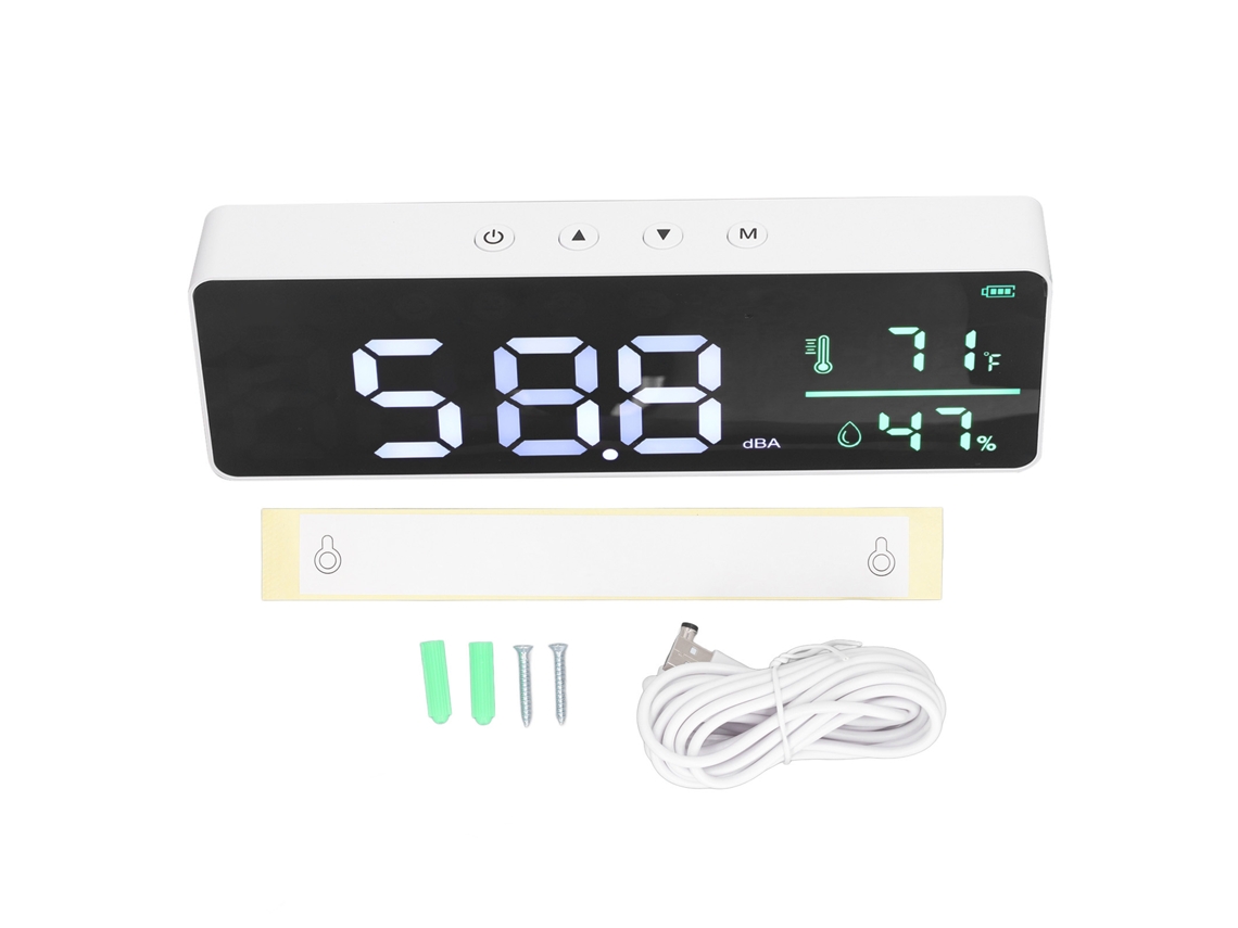 Medidor De Decibéis 3 Em 1 Com Umidade E Temperatura 30-130dba