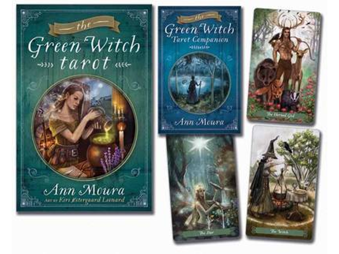 Livro The Green Witch Tarot de Ann Moura (Inglês)