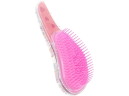 Escova De Cabelo Portátil Sewroro Rosa, Sem Emaranhados, Em Plástico E Silicone, Ideal Para Meninas E Estudantes