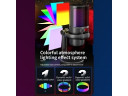 Microfone USB RGB para PC, PS5 com Tripé | S/MARCA