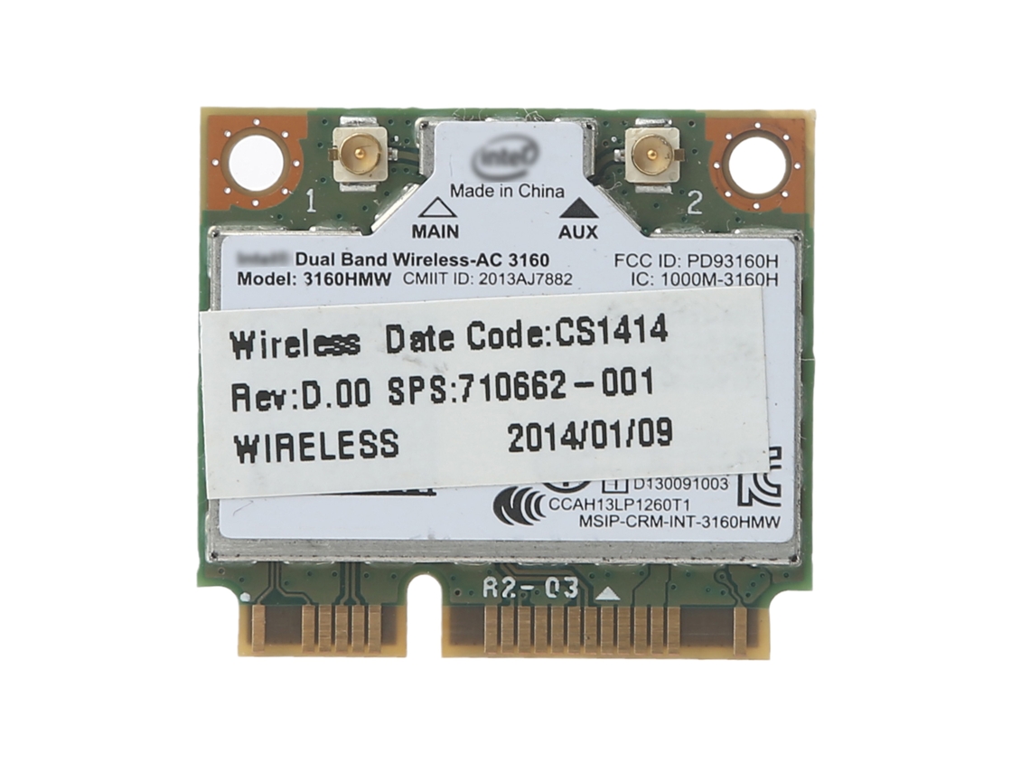 Para Intel Dual Band Wireless Ac 3160 3160hmw Half Mini Pci E Wifi Para Bluetooth 4.0 Wlan Card Para Hp Sps 784638 005 Slowmoose
