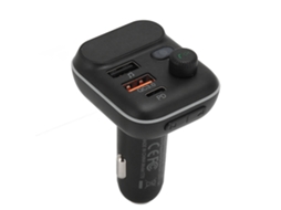 Aetheria transmissor Fm Bluetooth 5.0 Carro com Carregamento Rápido Pd/qc3.0 e Reprodução Multifuncional