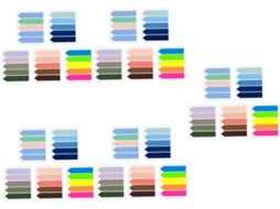 Conjunto de 5 marcadores de página com abas adesivas em tons pastel para anotações sobre animais.