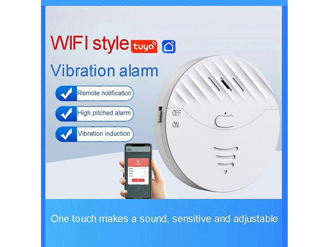 Alarme De Vibração Inteligente Para Portas E Janelas Tuya Com Sirene De 130db Para Segurança Residencial Contra Intrusos.