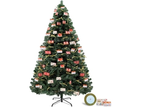 Árvore De Natal Artificial Decoração De Natal 195cm Dobrável Removível Ramos Contraem Automaticamente Abeto Gtplayer