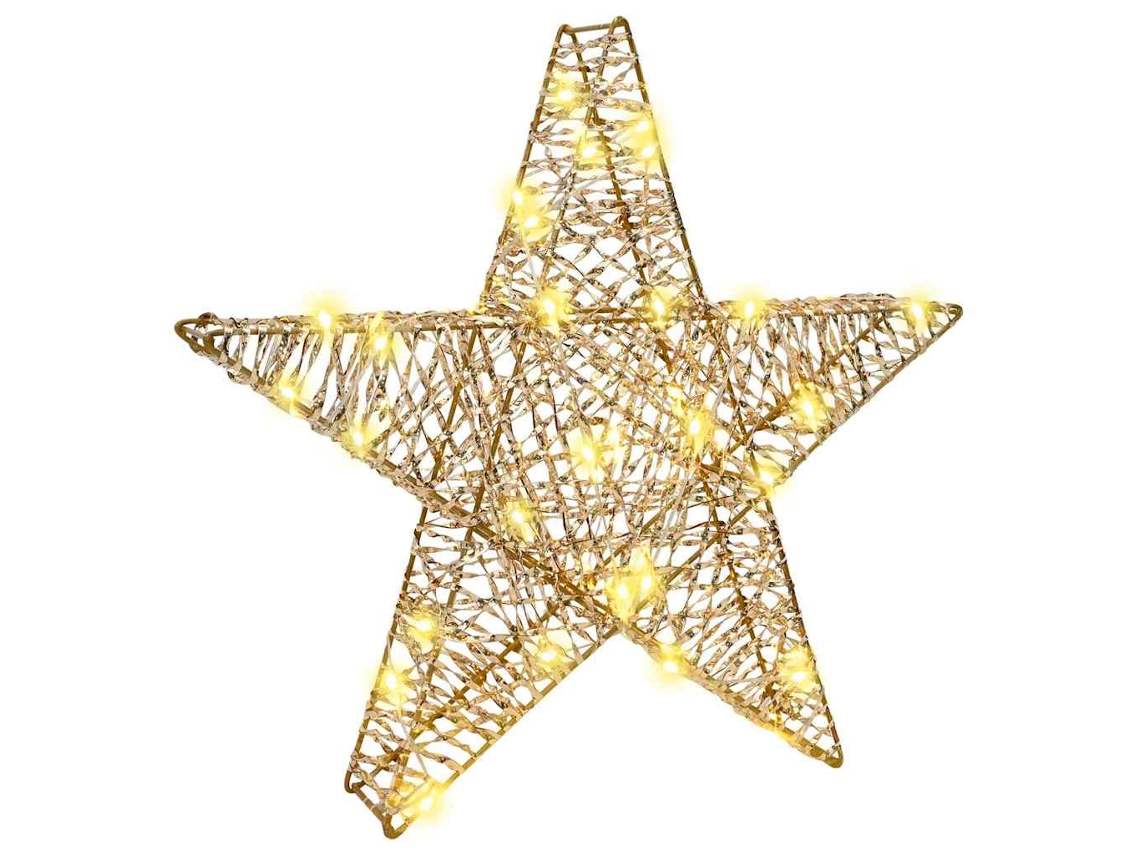 Decoração De Natal Vidaxl Branco Quente Plástico (55 X 52.5 X 9 Cm)