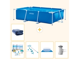 Intex Piscina Com Estrutura Retangular - 300x200x75 Cm - 6-peças S20056