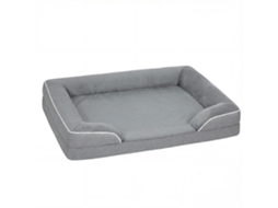 Cama Com Base Antiderrapante Capa Lavável 91,5x68,5x16,5 Cm Cinza
