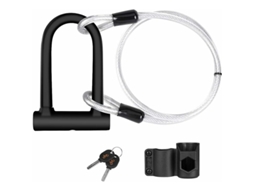 Cadeado antifurto AQUAFORGE aço, 2m, para scooter, motocicleta, capacete e segurança diária