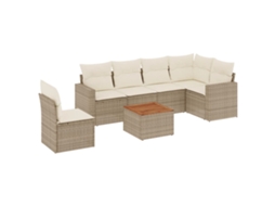 Garden Sofa Set, Garden Sofa Sets Vidaxl Bege Rattan / Vime (n/a)