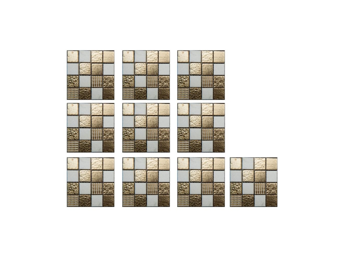 10 Pcs 3d Crystal Tile Sticker Pvc Self Adhesive Diy Waterproof Glass Wall For Home Living Decor CHABERLU