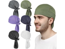 Conjunto De 6 Gorros De Ciclismo Respiráveis E Bandanas Coloridas Para Atividades Ao Ar Livre.