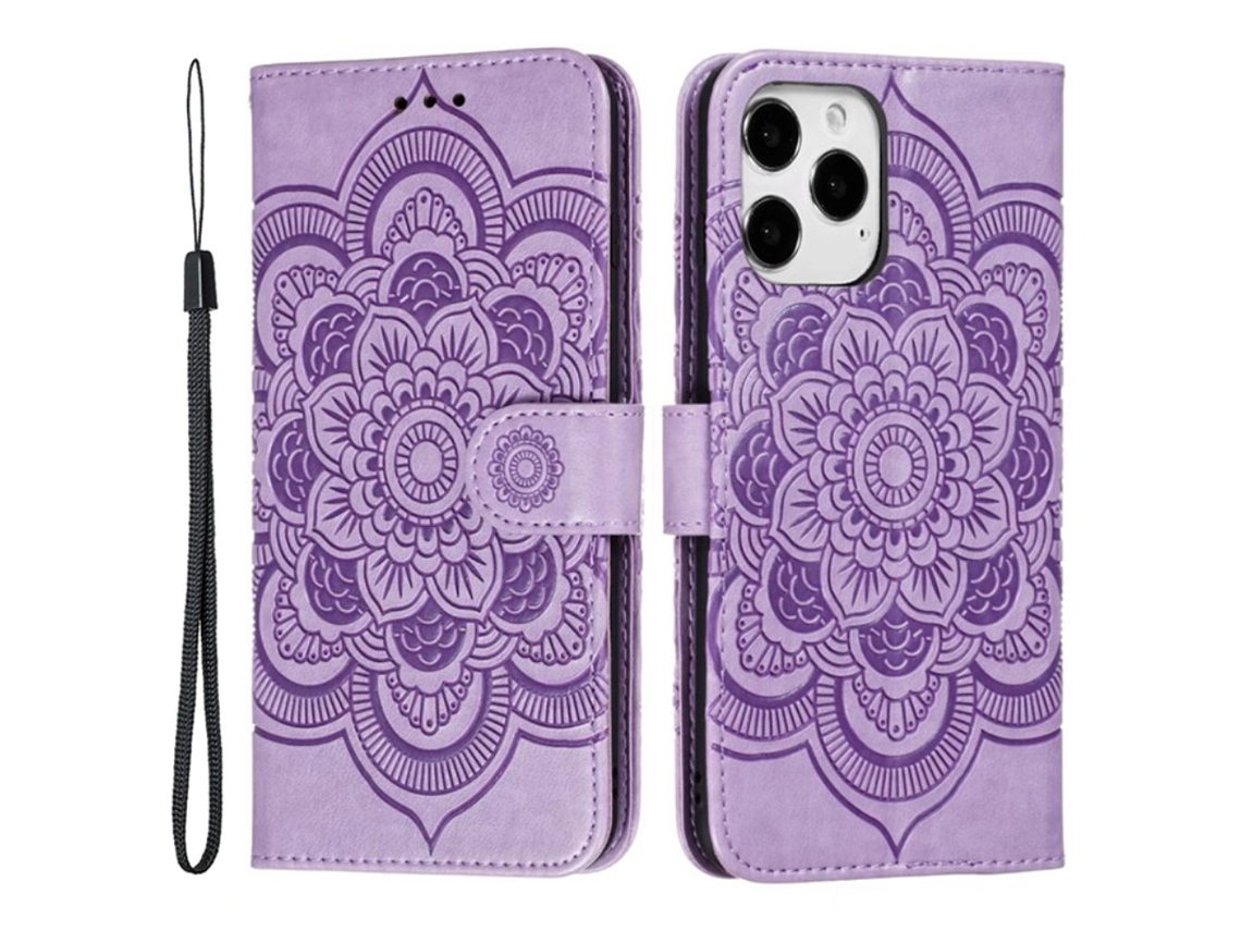 Capa Para Iphone 15 Pro Max Pele Sintética Magnética Roxo