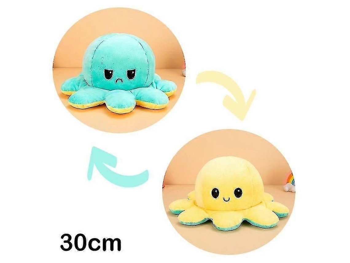 2026 peluche Reversible de Pulpo de 30/40 Cm Con Estampados de Dibujos Animados En Ambos Lados.