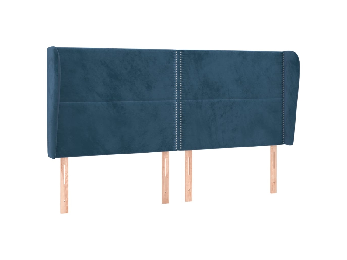 Headboard, Headboards Vidaxl Azul Veludo (203 X 23 X 118/128 Cm)
