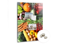 Quadro De Vidro Magnético Legumes De Outono Para A Cozinha Espelharte (40x60 Cm)