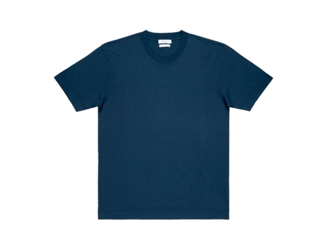 T-shirt De Homem Wool Co Paricollo Makò Bleu Algodão Azul (m)