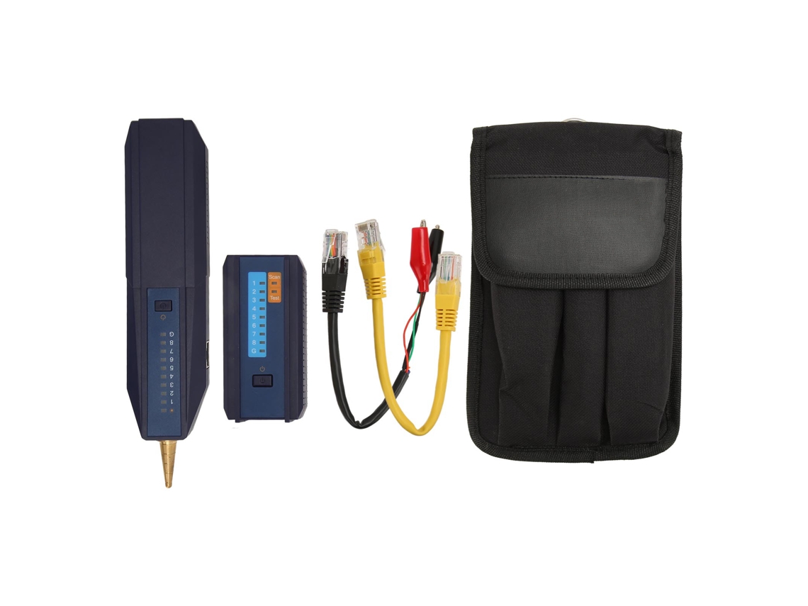 Comprobador Poe Antiinterferencias para Cable de Red Ethernet Rj45 Con Seguimiento Digital Y Bolsa de Almacenamiento.