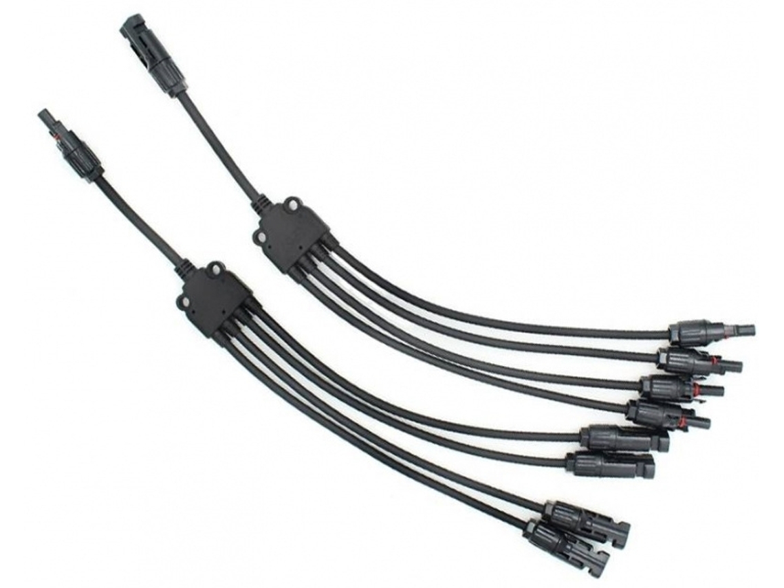 Conector para Célula Solar Mc4, Conector Y 4 para 1 BRILVIBERA