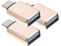 Adaptador Usb-c Macho Para Usb 3.0 Fêmea (pacote Com 3)