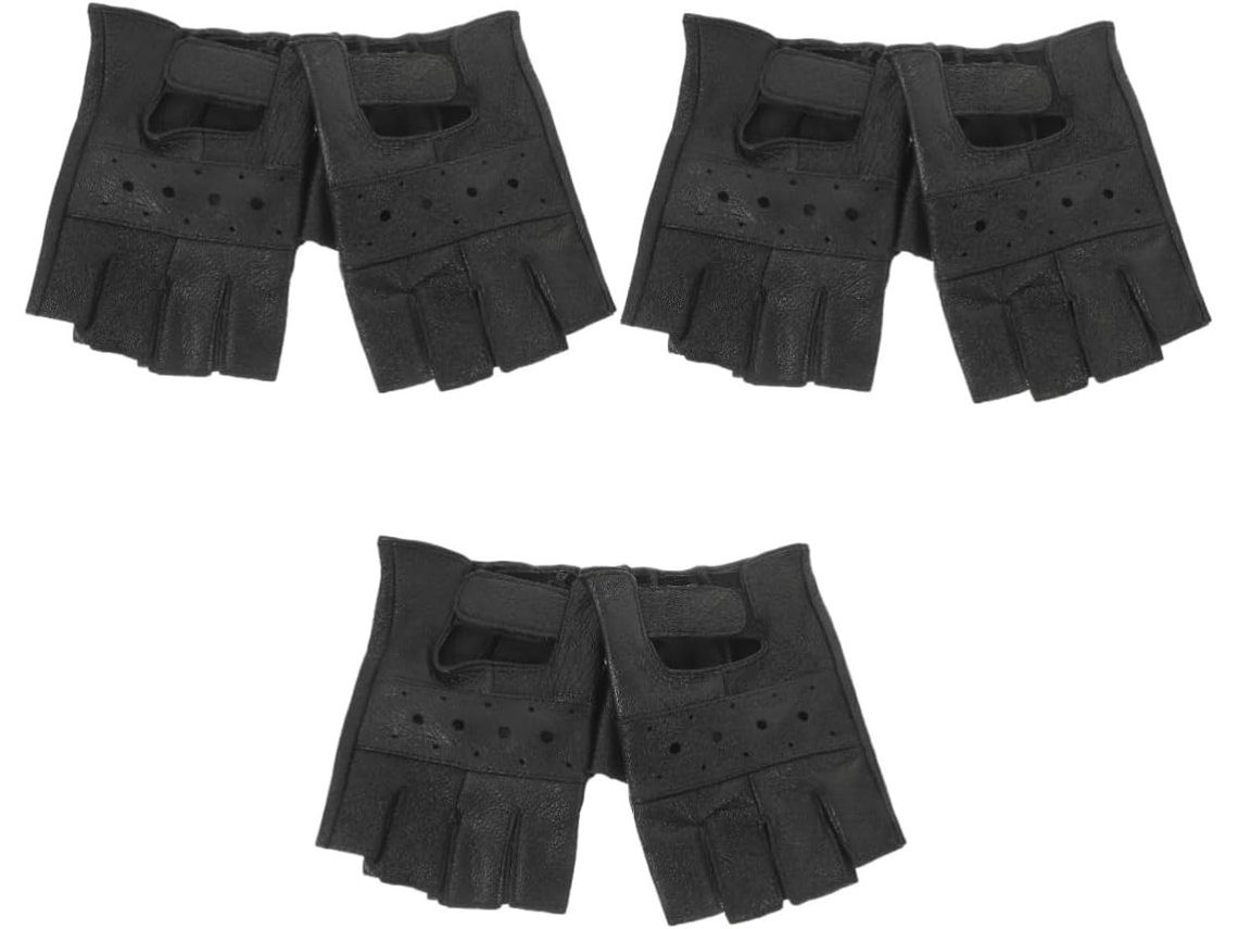 Toddmomy Conjunto Com 3 Pares De Luvas Esportivas, Luvas De Treino Air Para Homens, Luvas Confortáveis De Meio Dedo Para
