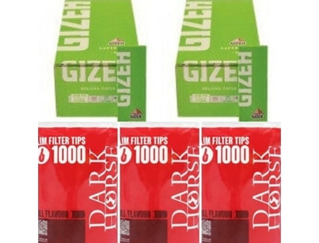2x Papel Gizeh Super Fino Tipo B Curto 3000 Filtros Finos (6x15mm) (70mm)