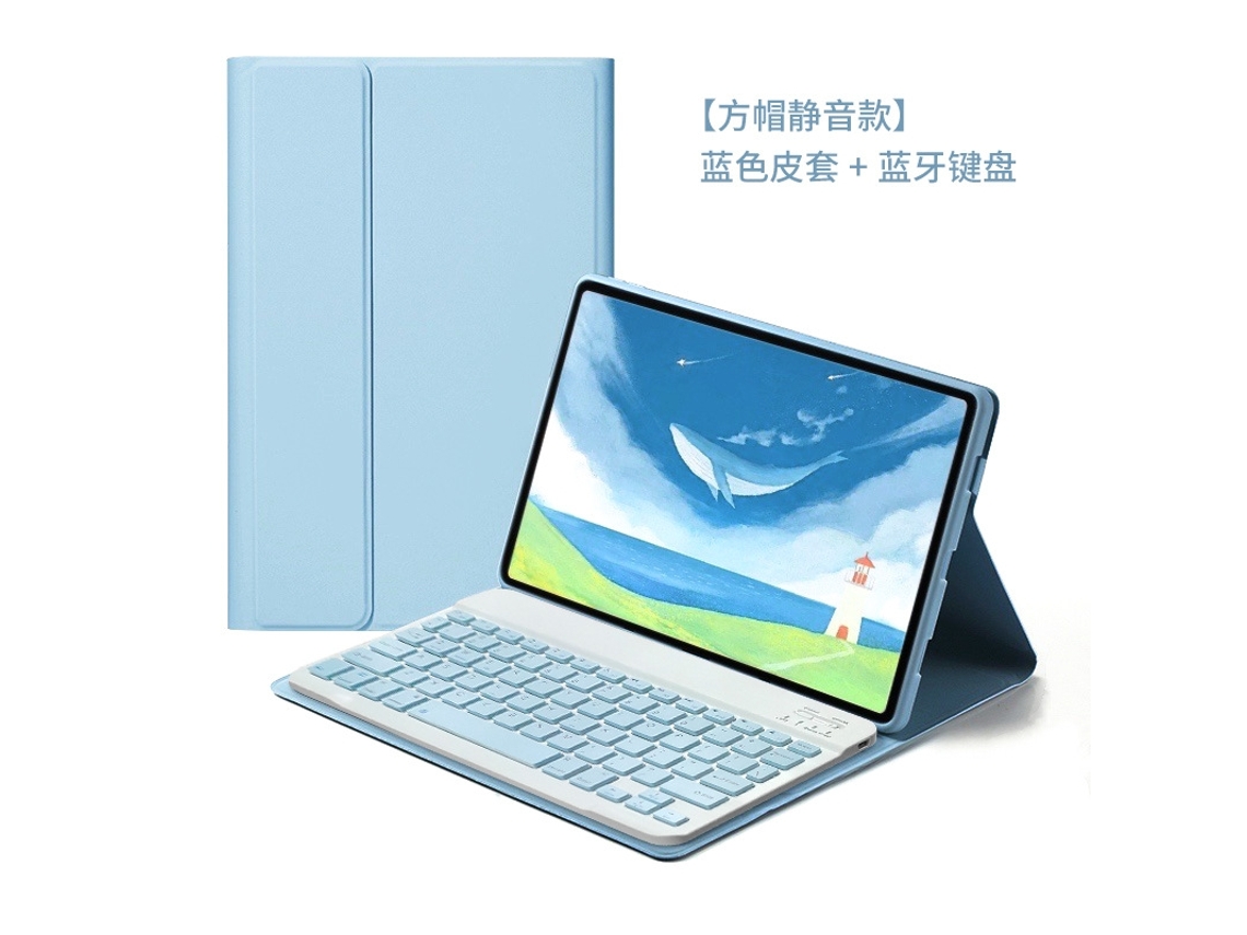 Capa Com Teclado Bluetooth, Compatível Com Ipad - 10 10,9 Pol, Azul