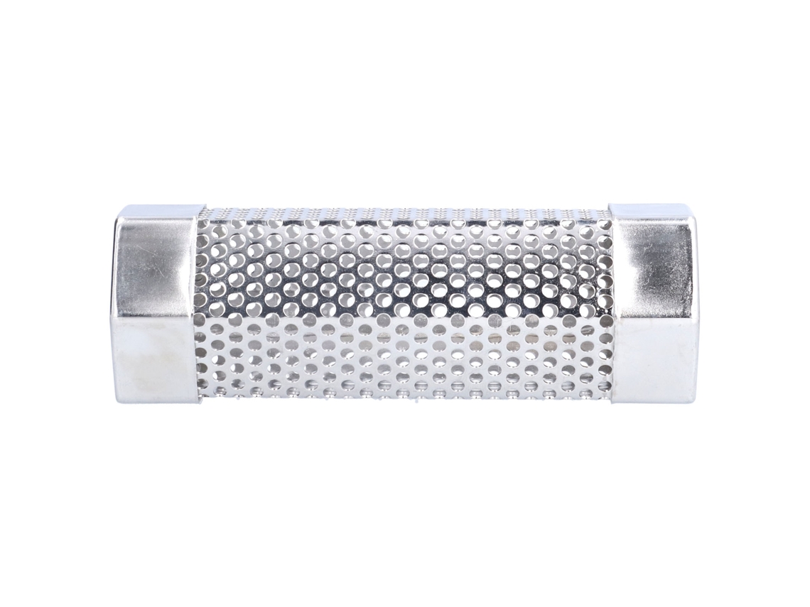Tubo Fumador Inox 304 Hexagonal Portátil para Churrasco Frio e Quente 15.4x5cm Acessório BBQ S/MARCA