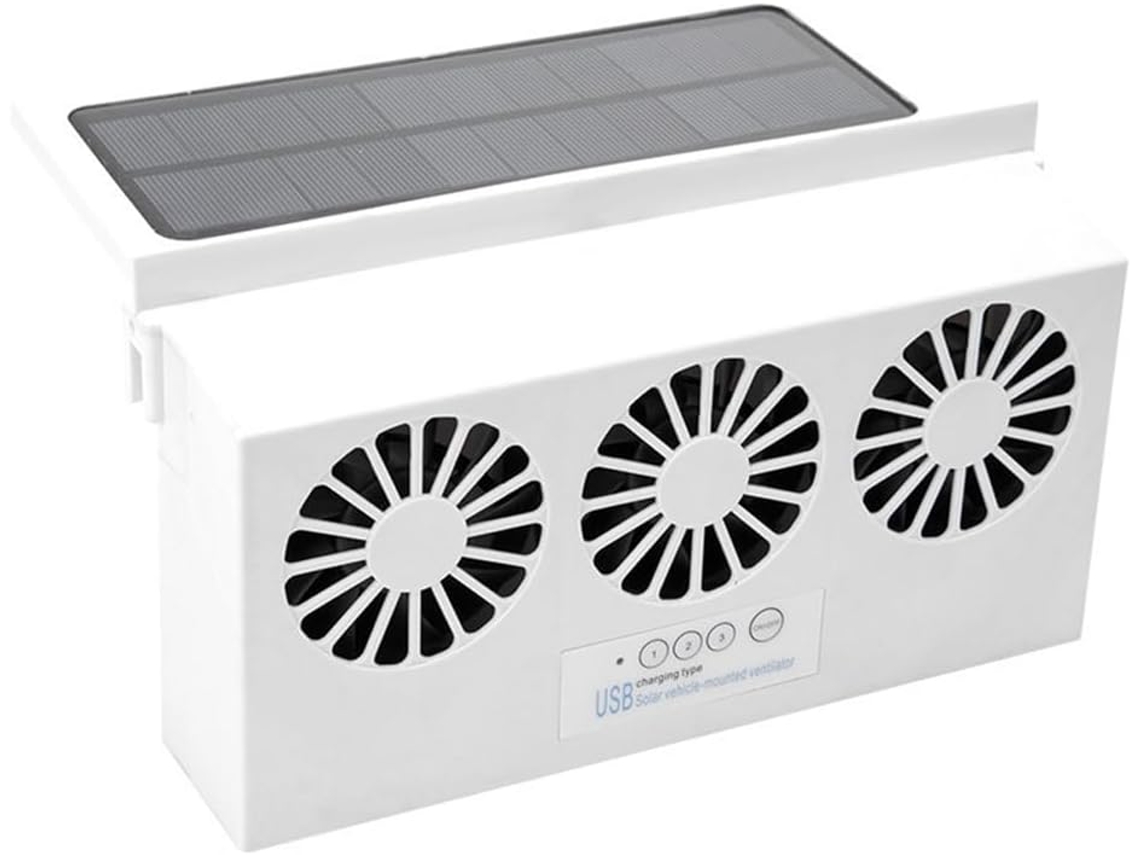 Ventilador De Exaustão Para Carro Com 3 Ventoinhas E Energia Solar, Ventilador Para Radiador De Carro, Ventilador De