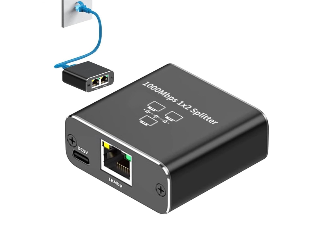 Ethernet De Alta Velocidade, Divisor De Internet Gigabit, Switch Lan De 1 Para 2