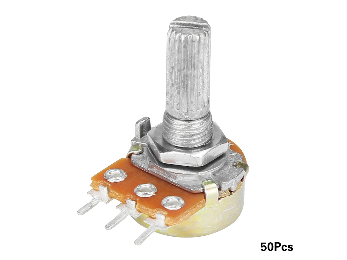 50pcs Potenciômetro Rotativo Linear Wh148 B100k Resistor Variável Ajustável 20mm