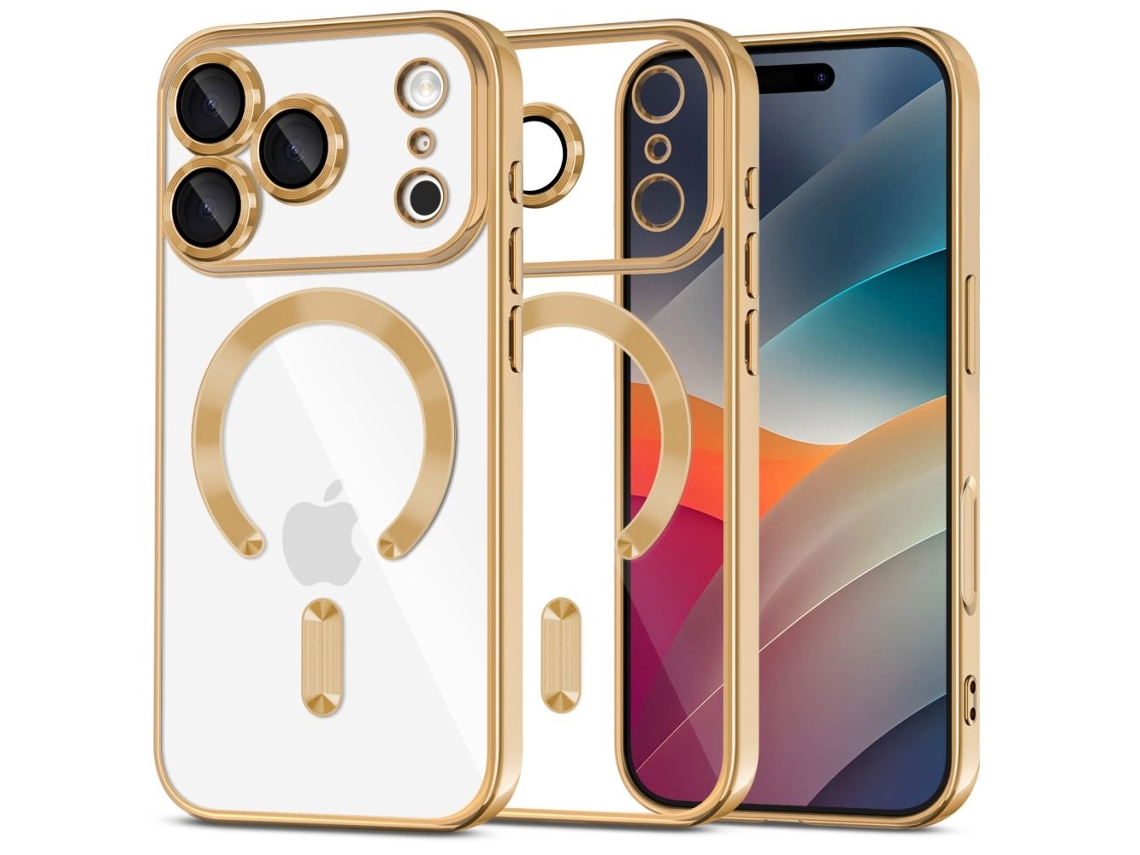 Capa Tech-protect Para Iphone 17 Pro Magsafe Magflex, Dourada Brilhante