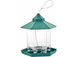 Avasseiro Para Pássaros Selvagens Exterior Suspenso, Container Com Alimento Para Aves, Design Com Teto Anti- Esquilos