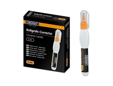 C/12 Boligrafo Corrector 8ml Ingraf