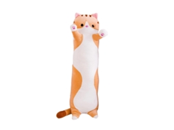 Pelúcia de Gato Cartoon Macio Travesseiro Longo Decorativo Presente Plush Confortável | S/MARCA
